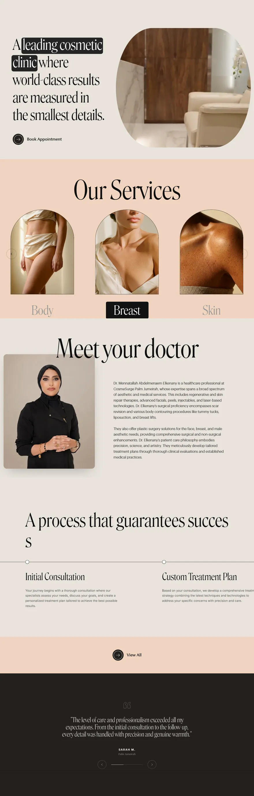 CosmeSurge website walkthrough