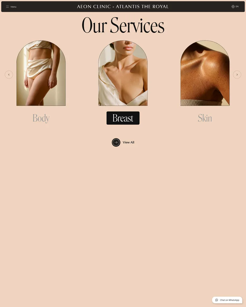 Medical spa website